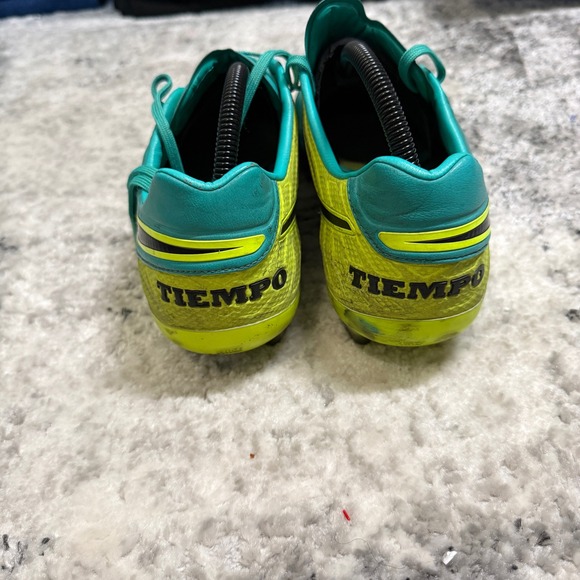 Nike Tiempo Legend VI‎ FG Mens Soccer Cleats Teal Neon Yellow ACC Size 10